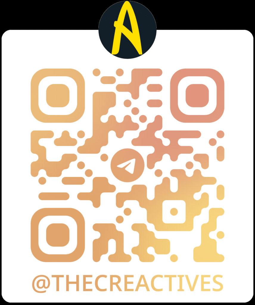 QR que lleva a Telegram de The CreActives.